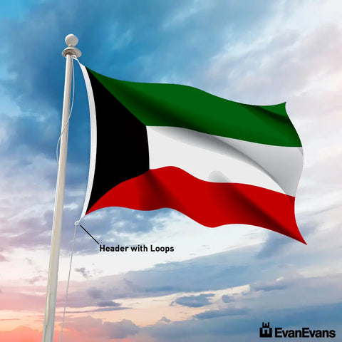 Kuwait flag header with loops