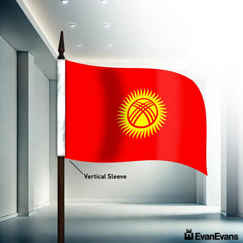 Kyrgyzstan flag vertical sleeve