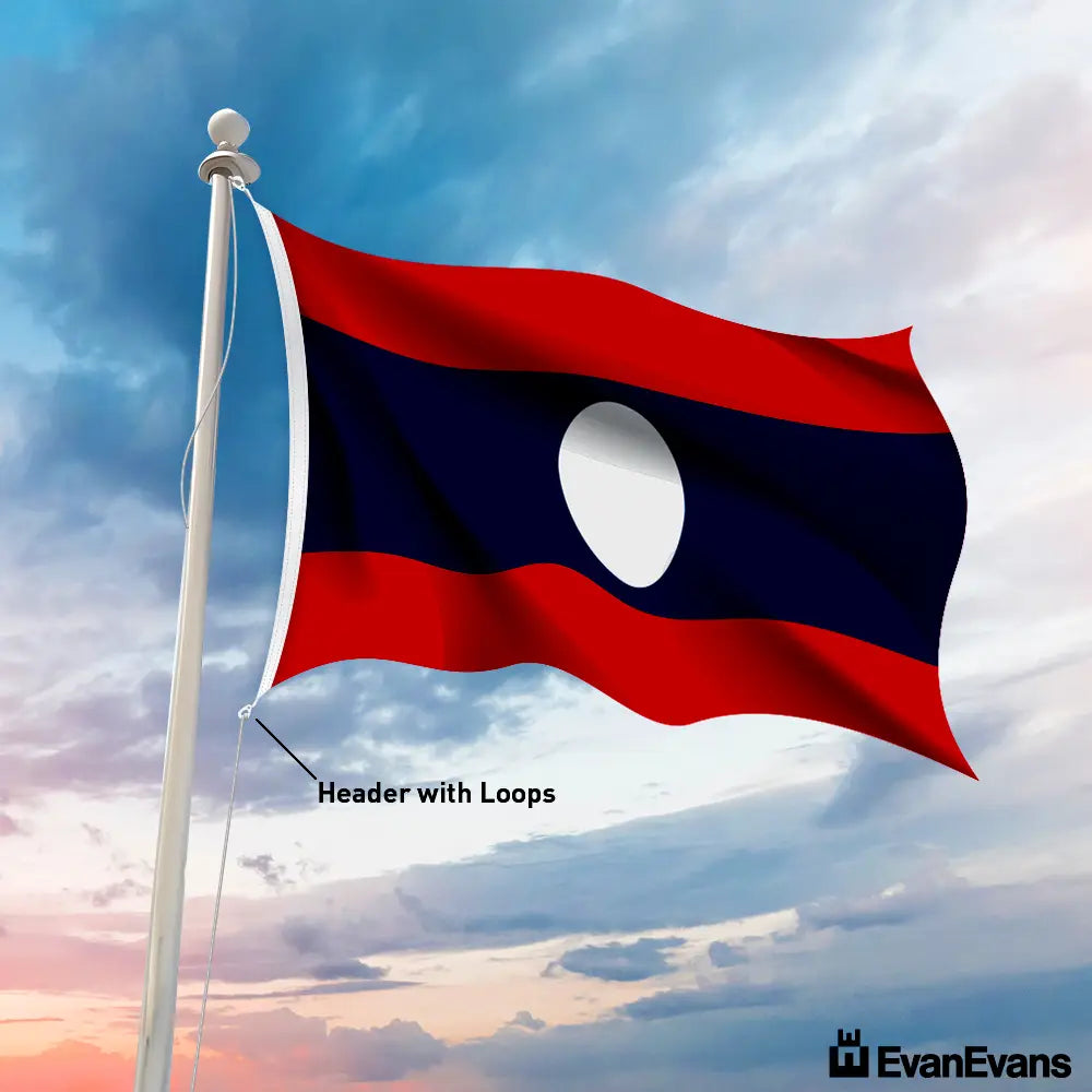 Laos flag header with loops
