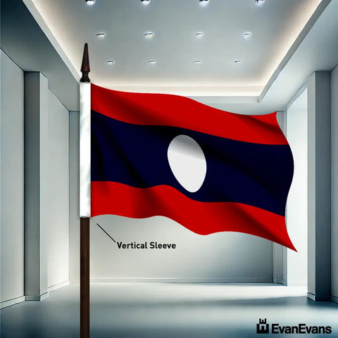 Laos flag vertical sleeve
