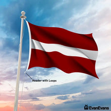 Latvia flag header with loops