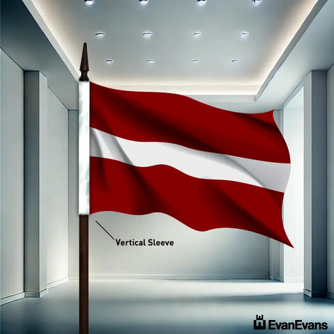 Latvia flag vertical sleeve