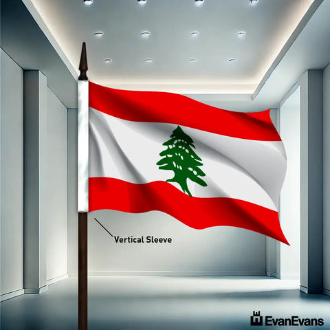Lebanon flag vertical sleeve
