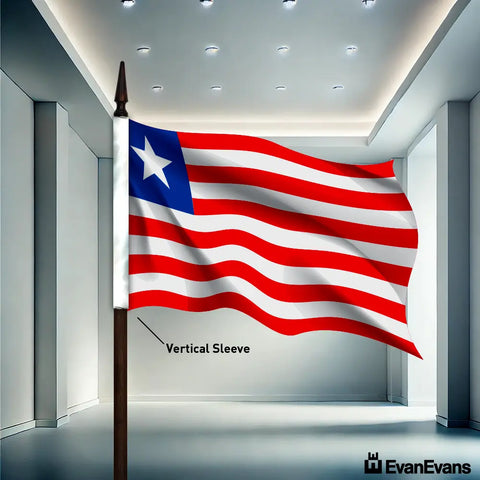Liberia flag vertical sleeve