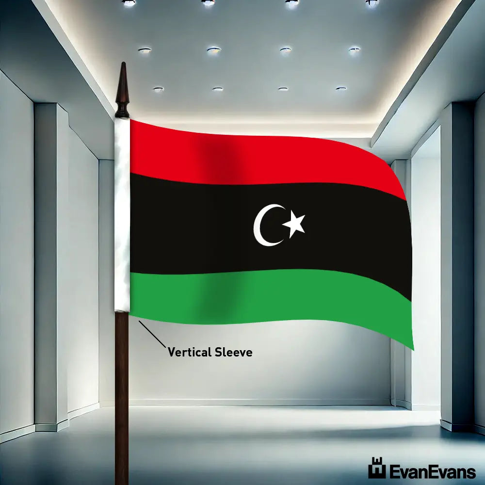 Libya flag vertical sleeve