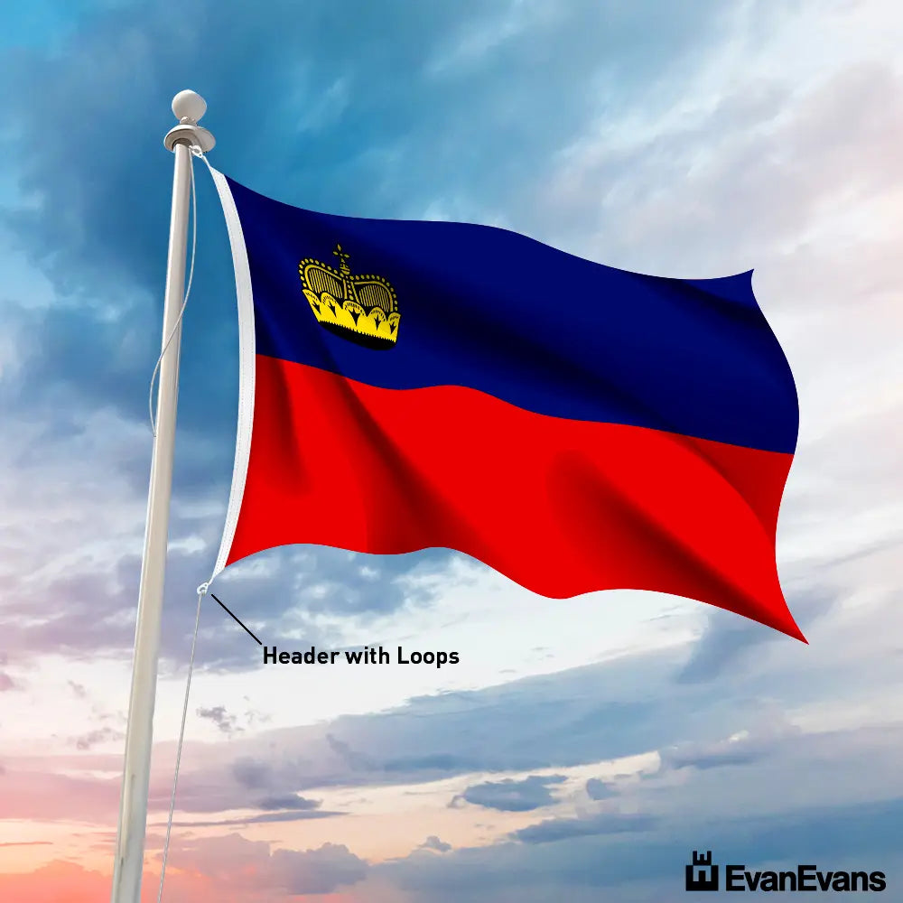 Liechtenstein flag header with loops