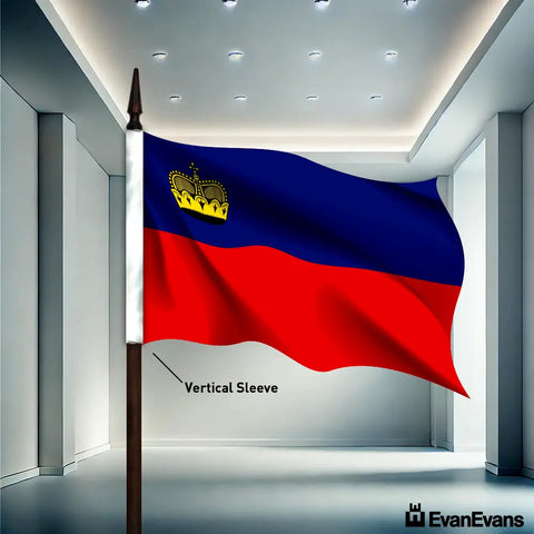 Liechtenstein flag vertical sleeve