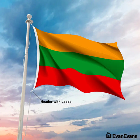 Lithuania flag header with loops
