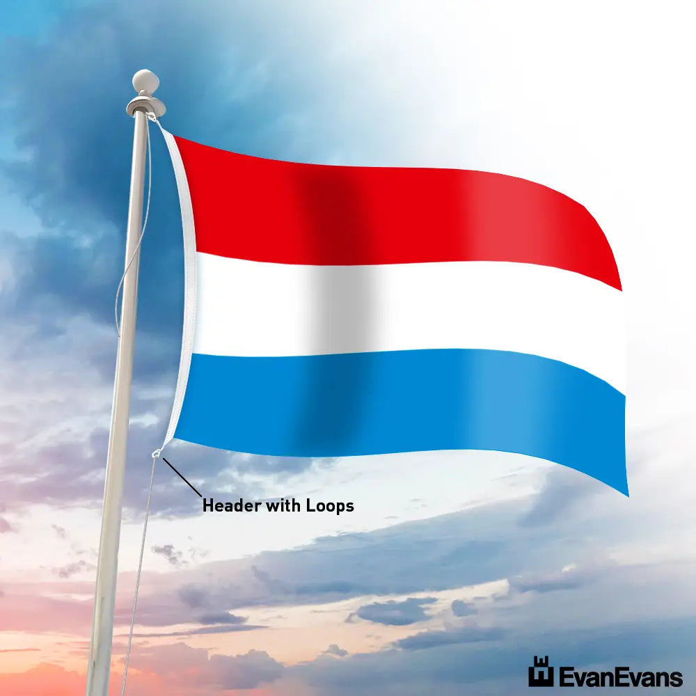 Luxembourg flag header with loops