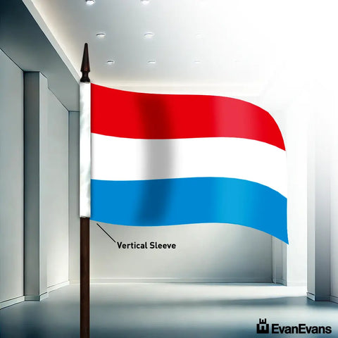 Luxembourg flag vertical sleeve