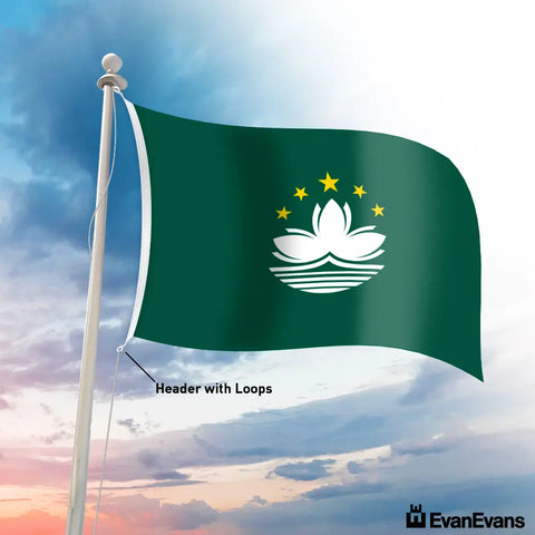 Macau flag header with loops