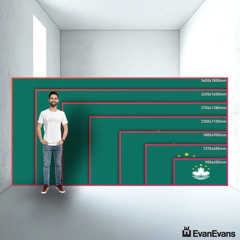 Macau flag size guide comparison