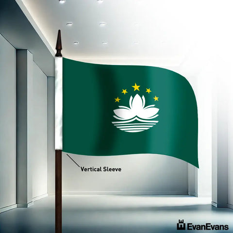 Macau flag vertical sleeve