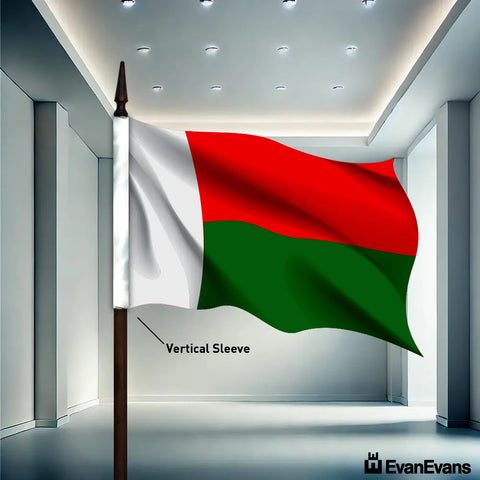Madagascar flag vertical sleeve