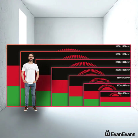 Malawi flag size guide comparison