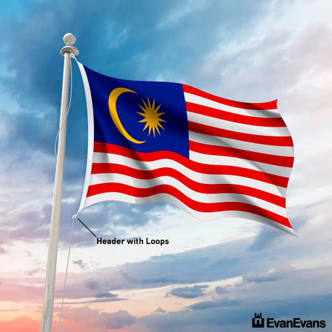 Malaysia flag header with loops