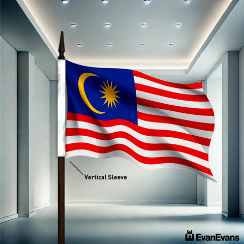 Malaysia flag vertical sleeve