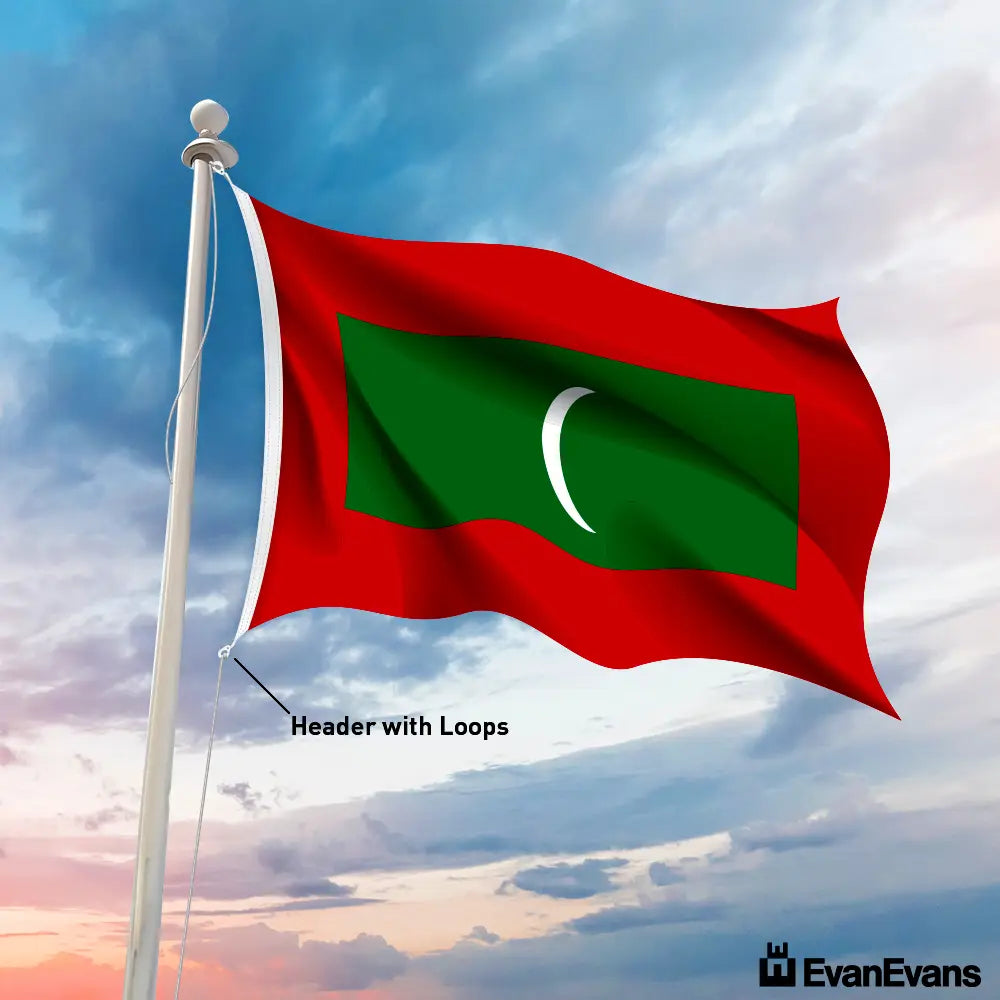 Maldives flag header with loops