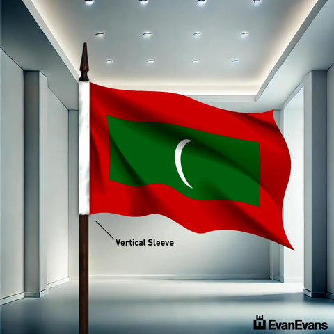 Maldives flag vertical sleeve