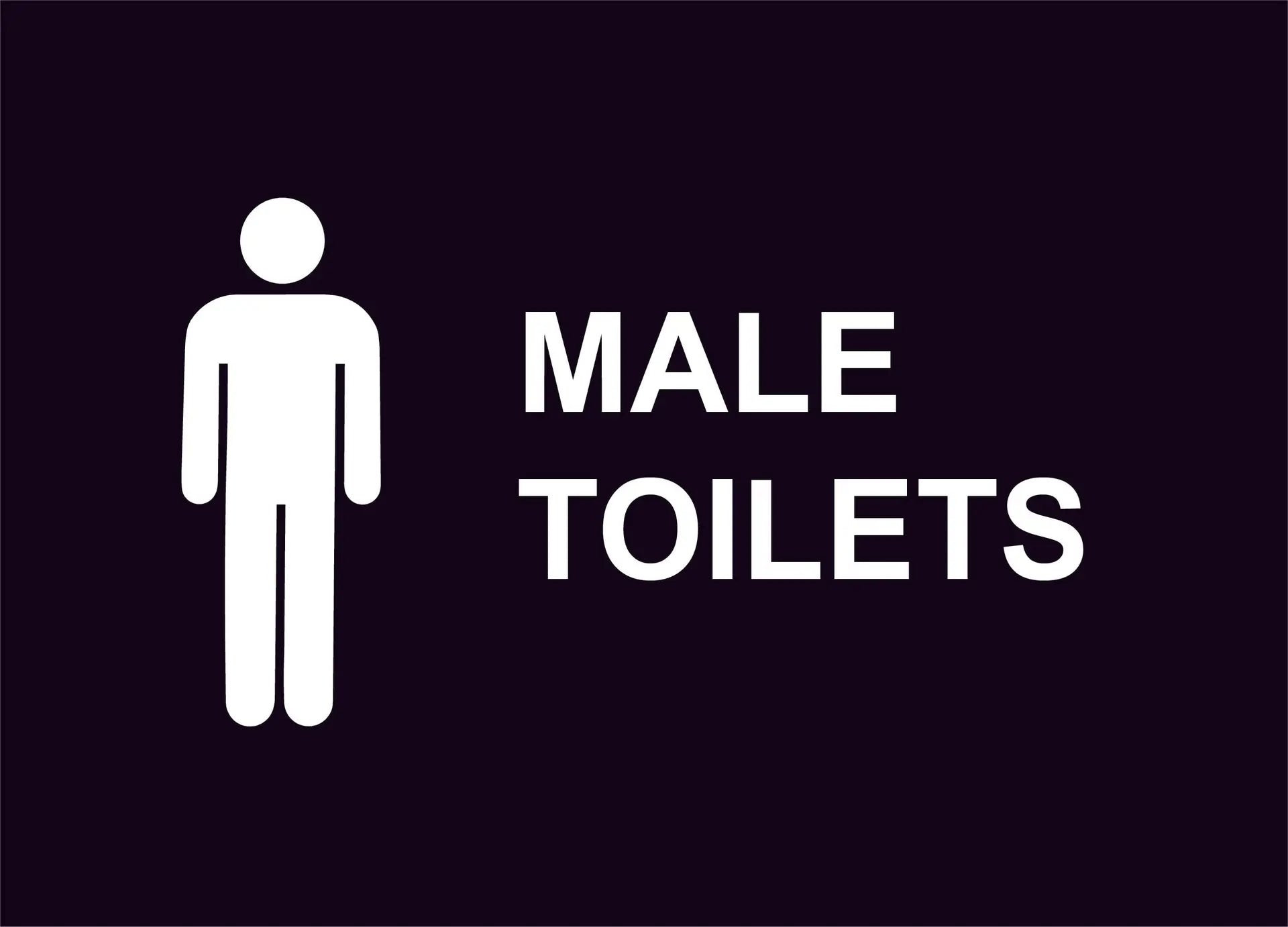 Male Toilets Construction Sign