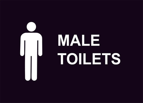 Male Toilets Construction Sign