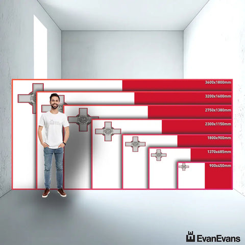 Malta flag size guide comparison