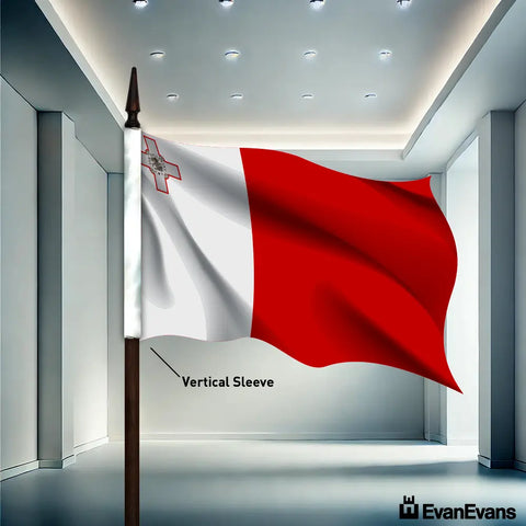 Malta flag vertical sleeve
