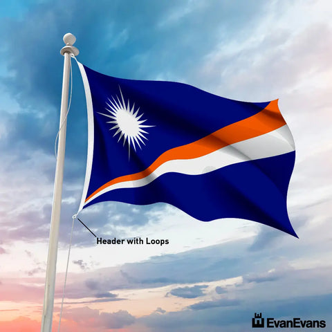 Marshall Islands flag header with loops