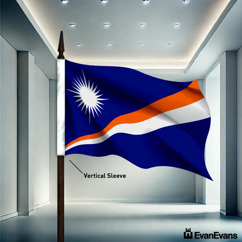 Marshall Islands flag vertical sleeve