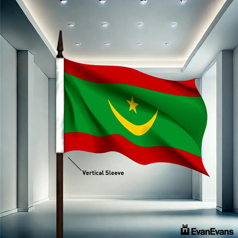 Mauritania flag vertical sleeve