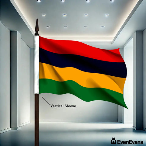 Mauritius flag vertical sleeve