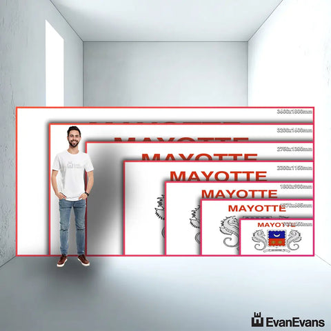 Mayotte flag size guide comparison