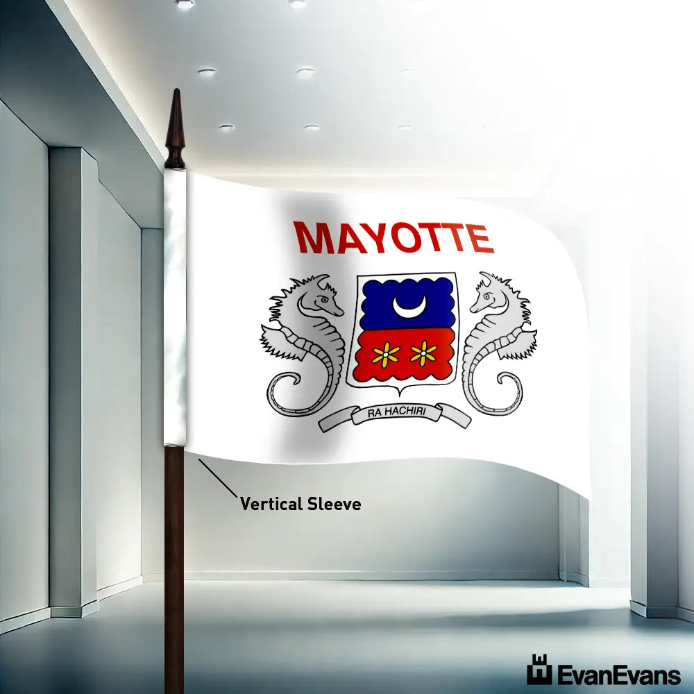 Mayotte flag vertical sleeve