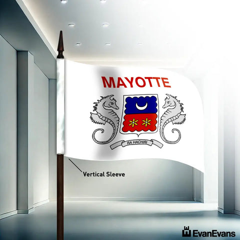Mayotte flag vertical sleeve