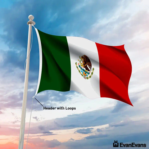 Mexico flag header with loops
