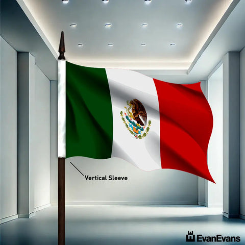 Mexico flag vertical sleeve
