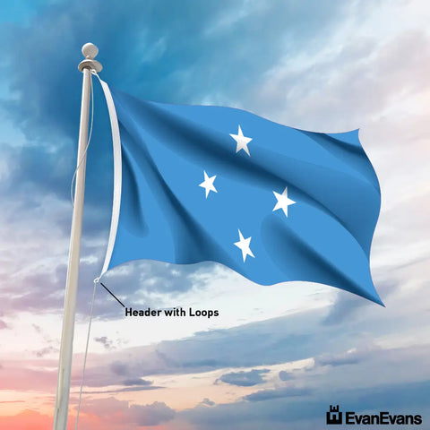 Micronesia flag header with loops