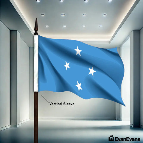 Micronesia flag vertical sleeve