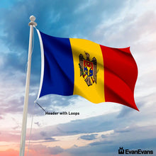 Moldova flag header with loops