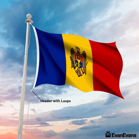 Moldova flag header with loops