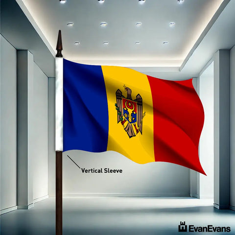 Moldova flag vertical sleeve