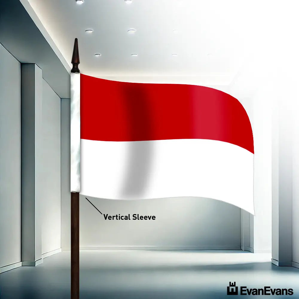 Monaco flag vertical sleeve