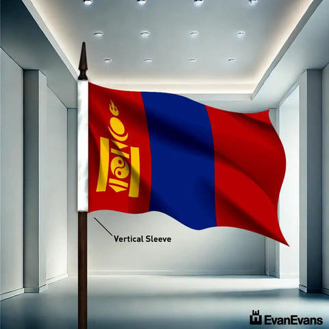 Mongolia flag vertical sleeve