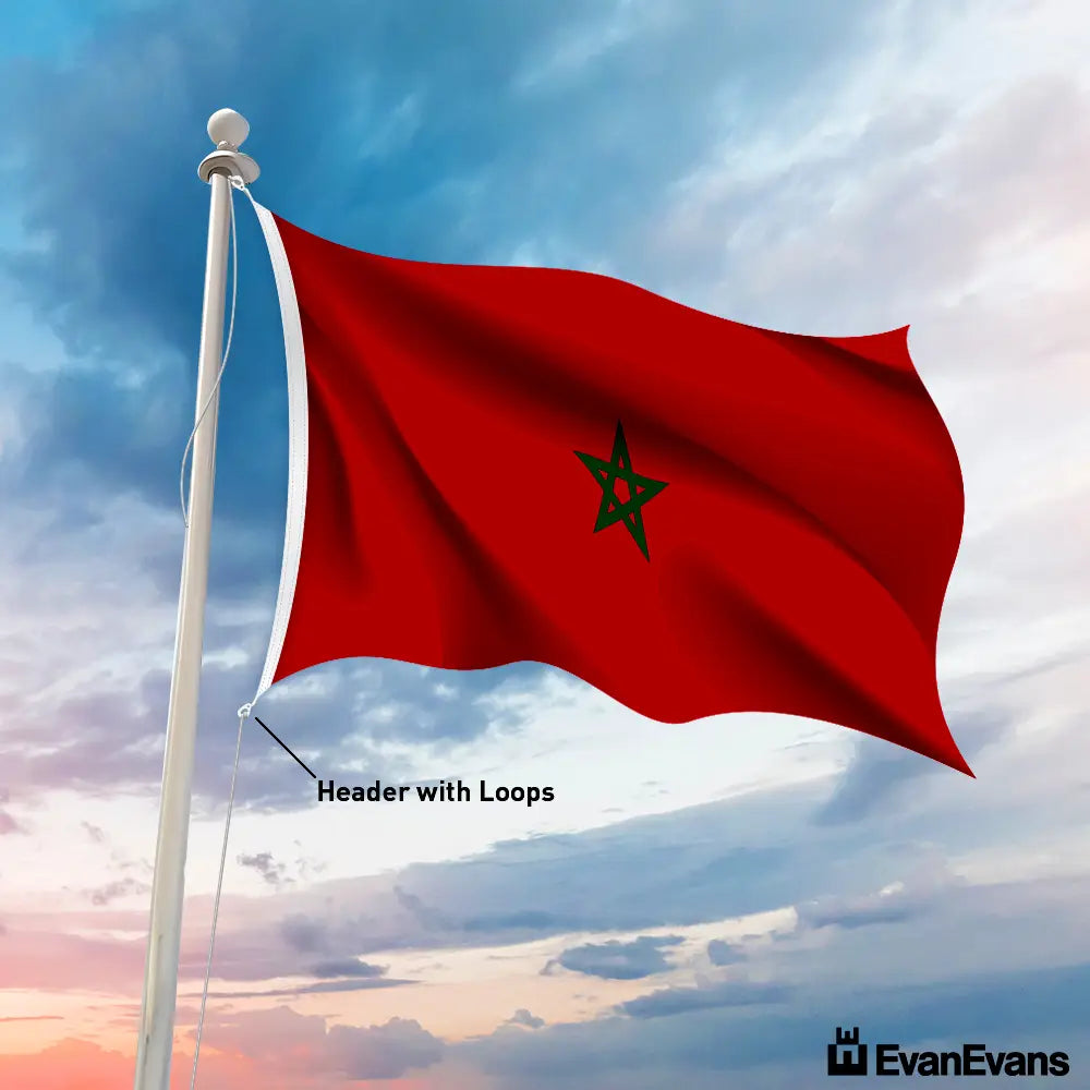 Morocco flag header with loops