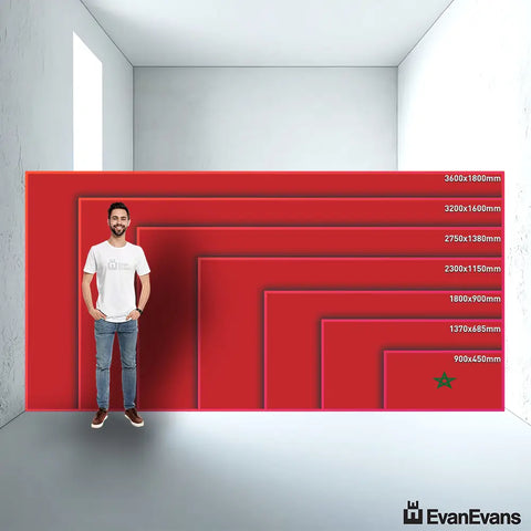 Morocco flag size guide comparison