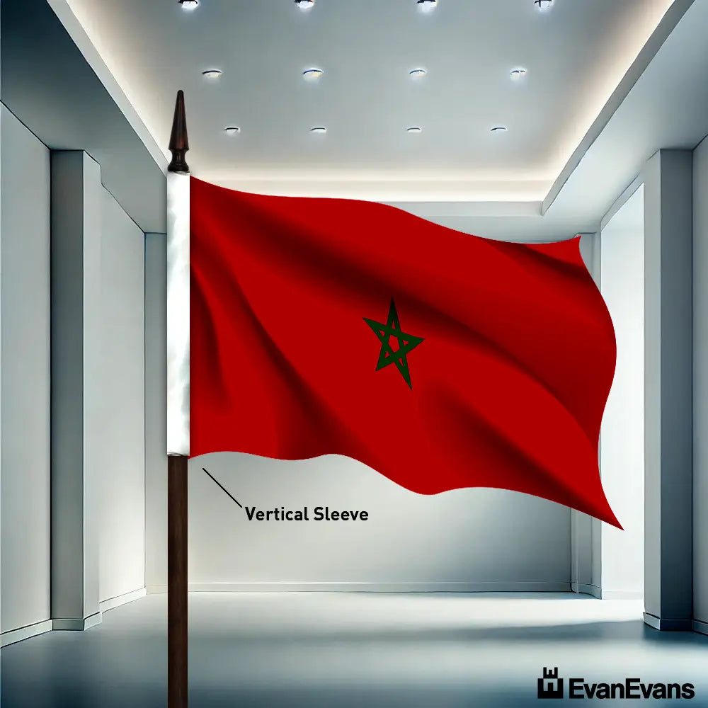 Morocco flag vertical sleeve