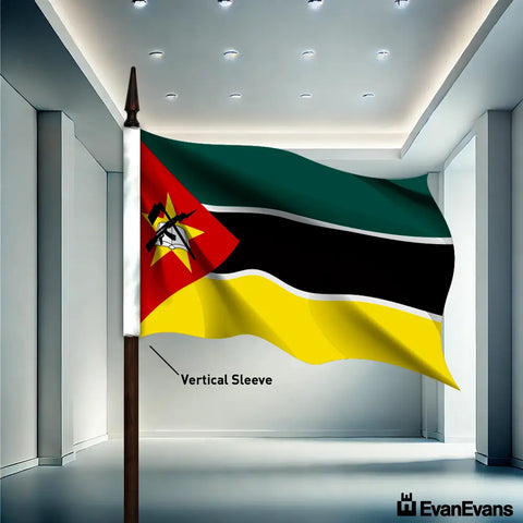 Mozambique flag vertical sleeve