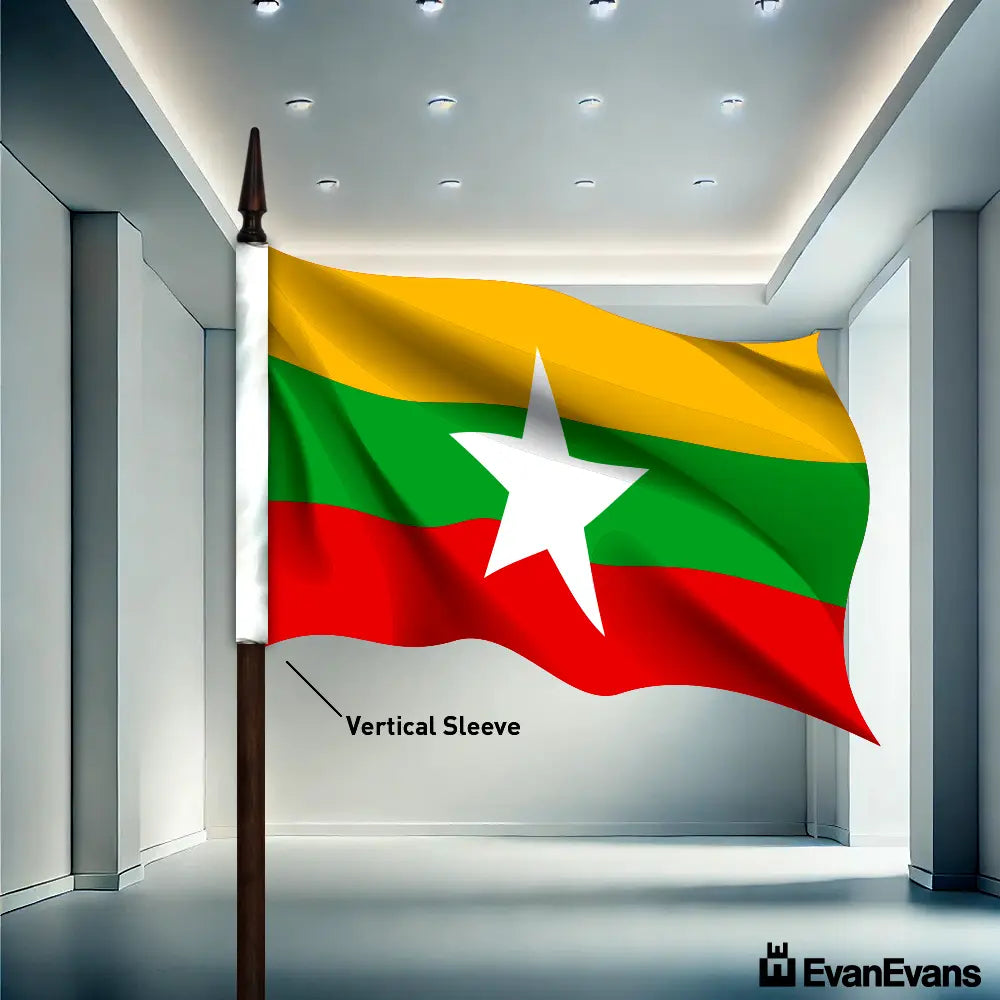Myanmar flag vertical sleeve