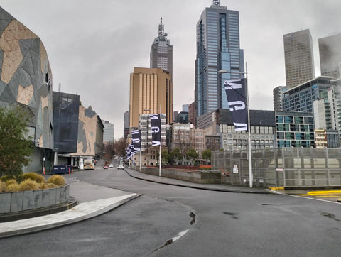 NGV Banner Flags Russell Street