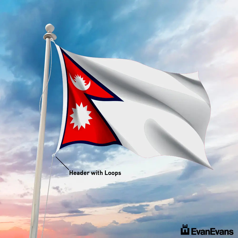 Nepal flag header with loops
